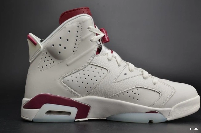 Bmlin Shoes white Jordan 6 Retro Air Maroon 384664-116 0713